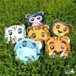 2 lots de 6 assiettes anniversaires multicolores en carton animaux 20cm ref / 004a20