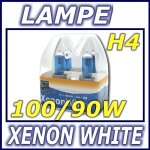 2 ampoule xenon h4 100w superwhite jom - verre cobalt