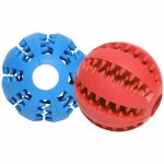 2 balles chien jouet boules caoutchouc animaux chien chat chiot m�cher balle pour entra�nement chercher ...