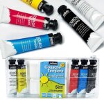 2 bo�tes de 5 tubes de peinture gouache + palette - 5 x 10 ml