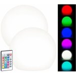 2 boules lumineuses à led solaires télécommandées rvbb / 60 lm / ip67 / Ø 20 cm 2 boules lumineuses à led solaires télécommandées rvbb / 60 lm / ip67 / Ø 20 cm