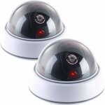 Cam�ra factice - visortech - d�me 360� - led rouge - sans fil - plastique