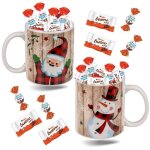 2 mugs de nol garnis dun assortiment de 20 chocolats kinder schokobons et mini bueno a offrir  nol ...