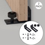 2 pack ajustable guide de plancher mur / porte guide infrieur pour porte en bois coulissante noir