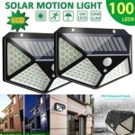 2 pack lampe solaire exterieur 100 led de clairage dtecteur de mouvement lumire murale