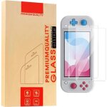 2 pack verre tremp pour nintendo switch lite console de jeux ultra slim hd vitre film protection cran ...