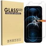 [2 pc] protecteur d�cran iphone 12 pro verre tremp� film de protection vitre tactile anti - poussiere ...
