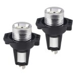 2 pices auto angel eye halo led phares remplacement sans erreur feux de position ampoule xenon 6w 6000k ...