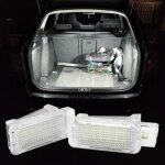 2 pi�ces led feux blanc de x�non sous porte sous pied lampe de coffre pour vw touareg tiguan passat audi ...