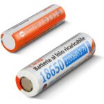2 piles 18650 lithium 3200mah 3. 7v rechargeable tte plate 3200jt linq orange