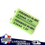 2 pile accu 2 - 3aaa rechargeable 400mah 1. 2v nimh ni - mh telephone fixe etc