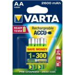 2 piles rechargeables aa (mignon) - hr6 (5716) - 2600 mah varta