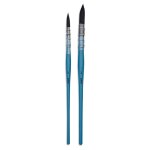 2 pinceaux - mouilleur - aquarelle - imitation petit - gris - n�0 - n�3 - p�b�o