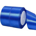 Rouleaux de ruban satin - novago - 22 m - largeur 4 cm - bleu fonc� - d�coration mariage et f�tes