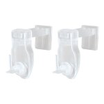 2 supports clic sans perage transparent pour tringle  rideaux