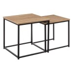 Lot de 2 tables gigognes aliaj effet ch�ne naturel - 5 five simply smart