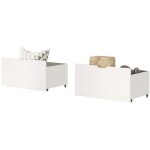 2 tiroirs de trs grande capacit blanc pour utilisation avec un lit denfant
