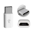 2 x adaptateur usb c vers micro usb - noir et blanc