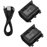 Kit double batterie rechargeable pour xbox one / one s / one x ? 2 x 1200 mah + 2 c�bles usb ? stra�e ...