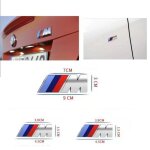 2 x / / / m lat�rale aile sport embl�me badge logo autocollant argent 45mm x 15mm pour bmw + logo m badge ...