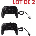 2 x manette contrleur classic pro pour nintendo wii wii u - 120 m ? noir