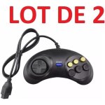 2 x manette contrleur pour sega megadrive - master system - genesis - 6 boutons