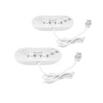 2 x manette plate classic pro pour nintendo wii wii u - 120 m ? blanc - strae game 