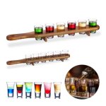 Planche à shots en bois lot de 2 12 verres plaque pratique demi mètre superbe idée cadeau plateau marron ... Planche à shots en bois lot de 2 12 verres plaque pratique demi mètre superbe idée cadeau plateau marron ...