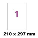 20 tiquettes autocollantes blanches a4 210x297mm pour impression laser jet dencre copieur grammage 70 ...