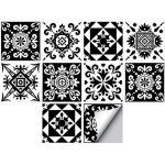 20 feuilles mural stickers carrelage de 15x15cm impermables carreau de ciment adhesif pour cuisine salle ...