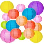 20 lanternes papier couleur lampions papier chinois 10 - 25cm suspension boules chinoise papier assorties ...
