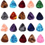 20 pieces elegantes et colorees 0. 71mm guitar picks celluloid mediators pour guitare basse