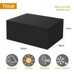 200 * 160 * 70cm housse de protection rectangulaire housses salon de jardin protection de table extérieur ... 200 * 160 * 70cm housse de protection rectangulaire housses salon de jardin protection de table extérieur ...
