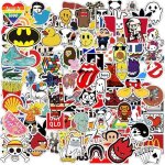 200 autocollants de gribouillis imperm�ables. autocollants en vinyle pour skateboard scrapbooking thermos ...