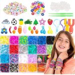 2000 + bracelet elastique enfantloom rubans avec bo�te de rangementdiy �lastiques bandes en caoutchouc ...