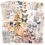 200pcs autocollant scrapbooking vintage papier autocollant stickers fournitures de scrapbooking diy dcoratif ...
