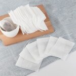 200pcs sachet de the vide en non - tisse jetable multiusage defilage filtre a the taille de 7cmx9cm