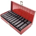 20pcs douilles pour cl� � chocs 10 - 19mm jeu de cl�s � douille douille 1 / 2 douille �crou