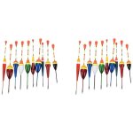 20pcsensemble de flotteurs de pche boue bouchon fluctuer mixte taille couleur flotteurs boue pesca ...