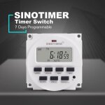 220v minuterie sinotimer hebdomadaire 7 jours programmable contrle numrique interrupteur 8 rglage ...