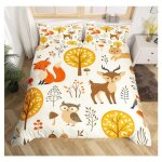 220x240cmensemble de literie pour animaux cerf housse de couetteimprim renard literie pour enfants mignons ...