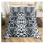 220x240cmparure de lit imprim� l�opardenfants ensembles modernes imprim�s gu�pard noir et blanc de housse ...
