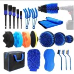 22pcs kit nettoyage voiturekit de brosse nettoyage voiture pour lintrieur et lextrieurpinceau detailing ...