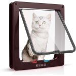 23. 5 x 25 x 5. 4cm chatire pour chat magntique chatire silencieux double verrouillable trappe facile ...