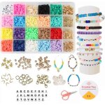 24 grilles de perles en cramique souple de 6 mm perles de bracelet colores accessoires de bricolage ...