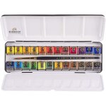 Peintures aquarelle - rembrandt - 24 couleurs extra - fines - �tui m�tallique - pinceau inclus - mixte ...