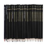 24 pi�ces crayon � dessin professionnel fusain peinture sans bois fournitures dart de papeterie creatifs ...