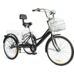 24 tricycle adulte tricycle 3 roues tricycle 7 vitesses vlo avec panier nouveau