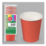 24 gobelets carton biodgradable 20cl rouge