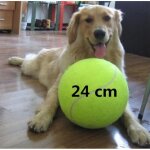 24cm gant balle de tennis pour os  mcher jouet grand gonflable balle de tennis signature jumbo pet ...